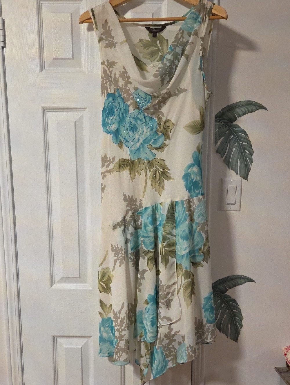 Y2K Gorgeous Beaded Floral dress Jessica Vintage Fits Sz6-8 - Picture 6 of 9